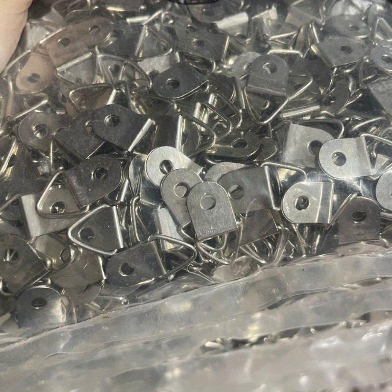 

100 шт. крючки для фоторамки аксессуары треугольное подвесное кольцо фурнитура пряжка для подвешивания фоторамка среднее кольцо винт золотой треугольный крючок