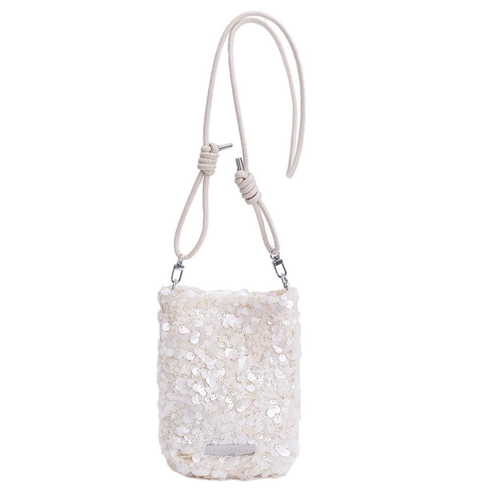 

Portable Blingbling Sequin Crossbody Bag Cute Large Capacity Mini Square Bag Handbag Canvas Shoulder Bag Girl