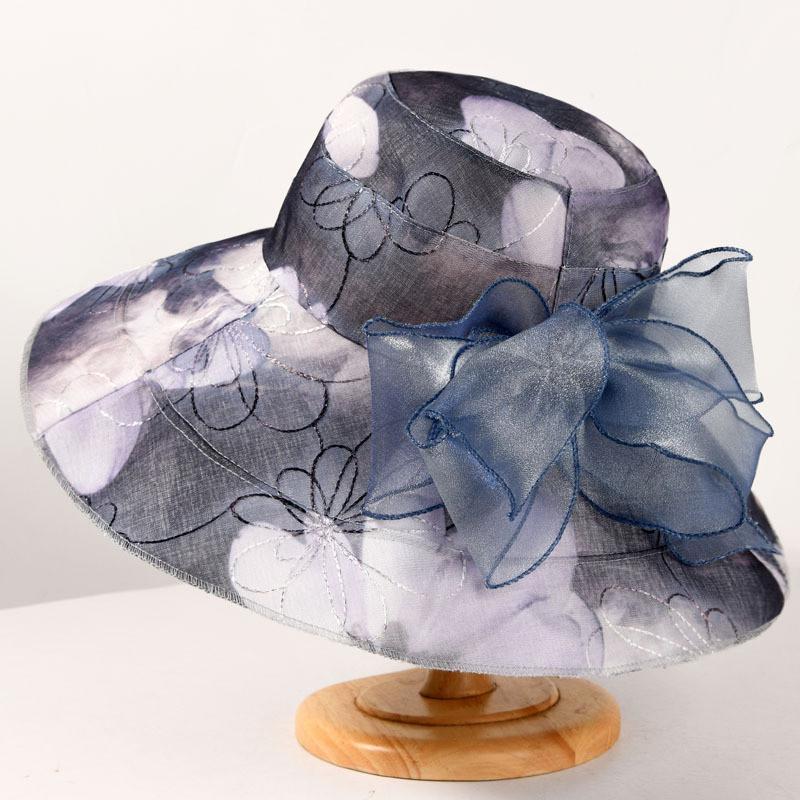 

Sun Protection Hat For Middleaged Women With Wide Brim Breathable Sunshade Summer Accessory Gray