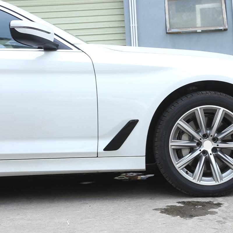 2Pc For BMW 5 Series G30 2018- Car Styling Piano Black Fender Side Air Vent Outlet Cover Trim Decorative Sticker