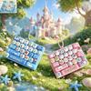 Clear Key Sounds Stress Relief Decompression Toy Keychain Keyboard Toy Press Button Toy  Bag Charm