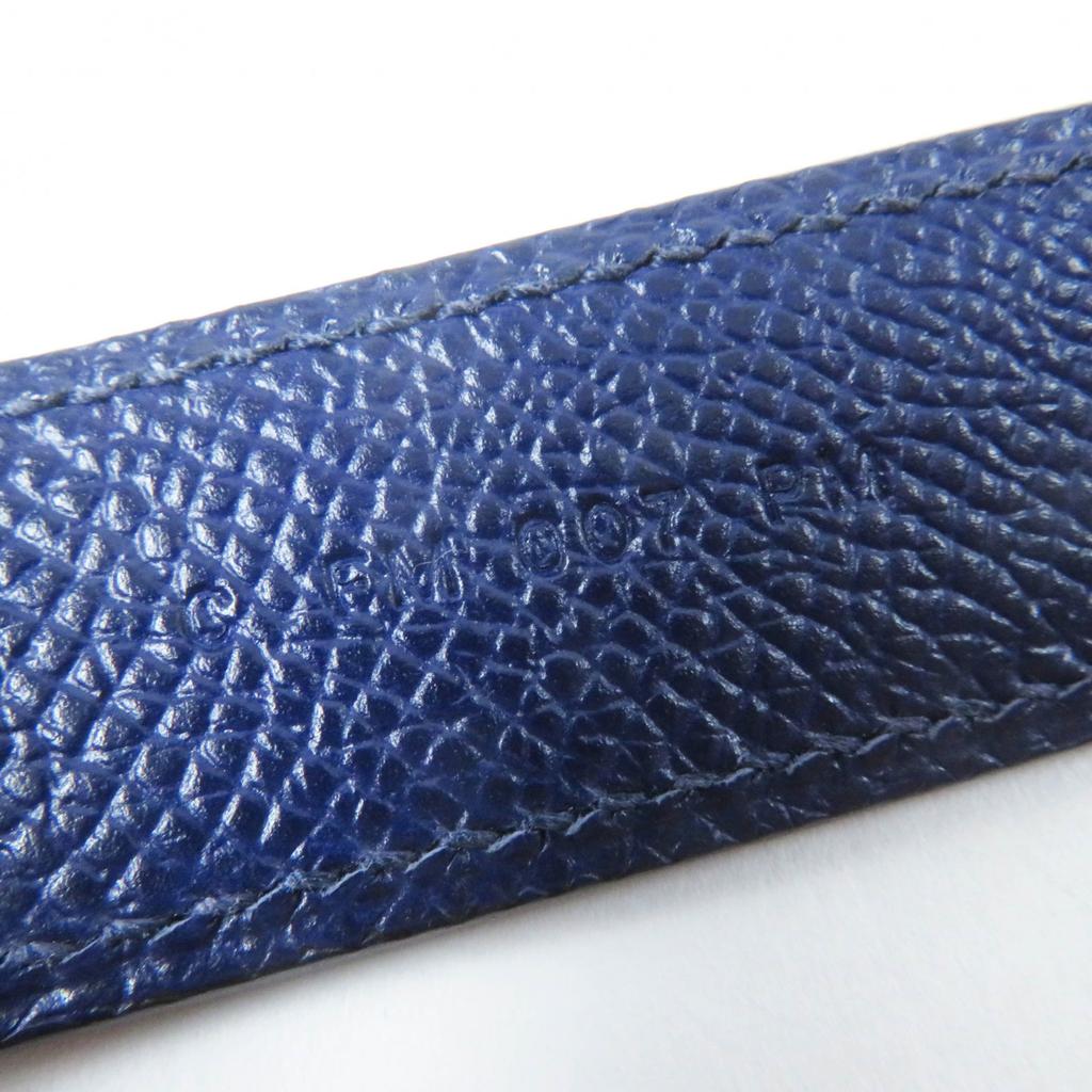 Toller HERMES Schulterriemen Bandouliere Tresage de Cuir Blau Schwarzbraun Leder Gebraucht