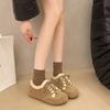 Women's Flat Cotton Boots Winter New Round Head Suede Front Lacing Soft Soles Non-slip Low-top Shoes