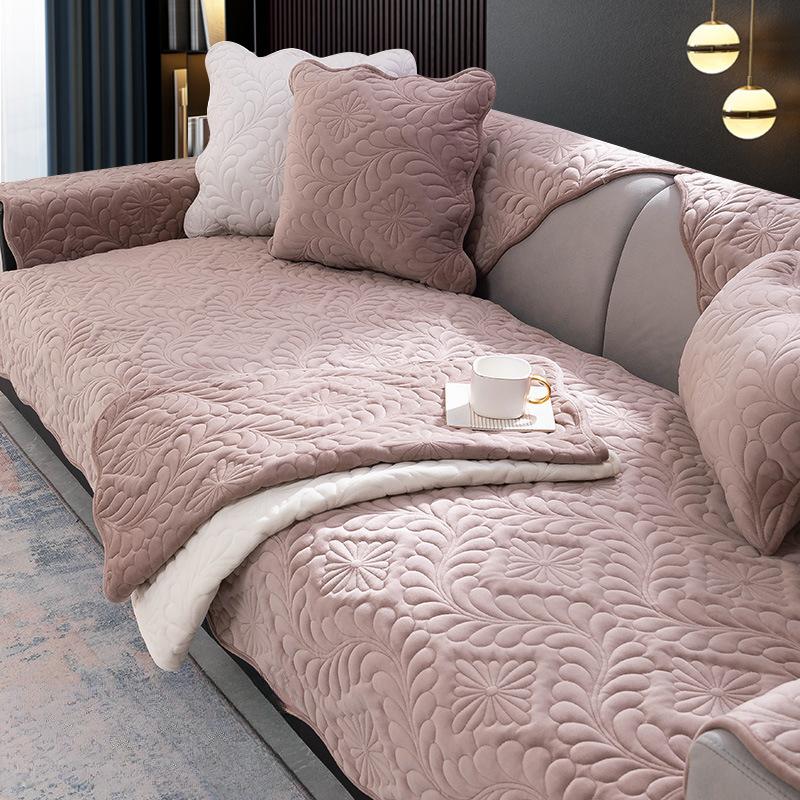 Plush Sofa Cushion Winter Cover Cushion All-inclusive Non-slip Household European Sofa Cover All-season Universal Seat Cushion