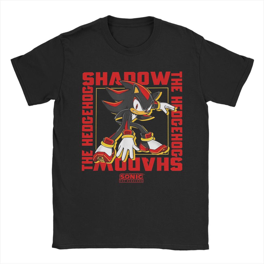 Shadow The Hedgehog T Shirts Men Pure Cotton Humorous TShirt Crew Neck Tee Shirt Short Sleeve Clothing 6XL