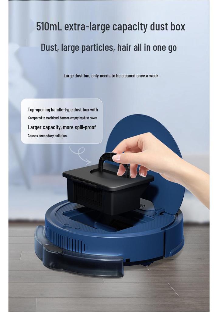 All-in-One Smart Robot Vacuum: Sweeping, Suction, and Mopping with Mobile App Control for Home Cleaning