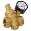 DN20 Brass Adjustable Water Pressure Regulator Reducer with Gauge Meter