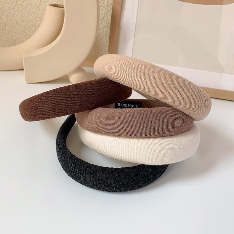 Mode Einfarbig Haar Bands Mädchen Vintage Elastische Stirnbänder Schwamm Haarbänder Haar Hoop Koreanische Haar Zubehör für Frauen
