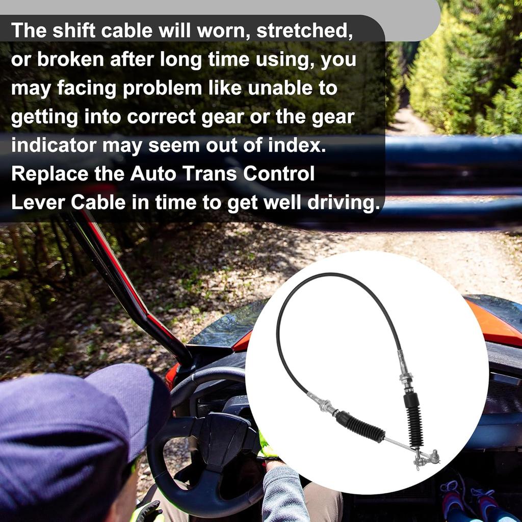 Shifter Cable Gear Selector Shift Cable - UTV Trans Shifter Cable - for Polaris RZR Razor 800 (all Models) 2008-2014 UTV Metal Black - 1 PC