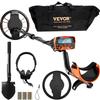 Metal Detector for Adults & Kids, 25.4 Cm Waterproof Search Coil with LCD Display 7 Modes, Adjustable 104.1 Cm - 132.1 Cm Aluminum Stem