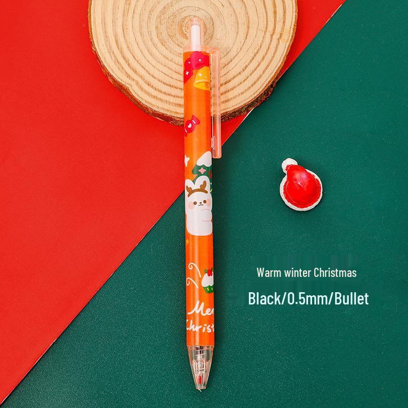 Hangsu Christmas Cartoon Gel Pen - Cute Push-Button Stationery for Exams and Signatures