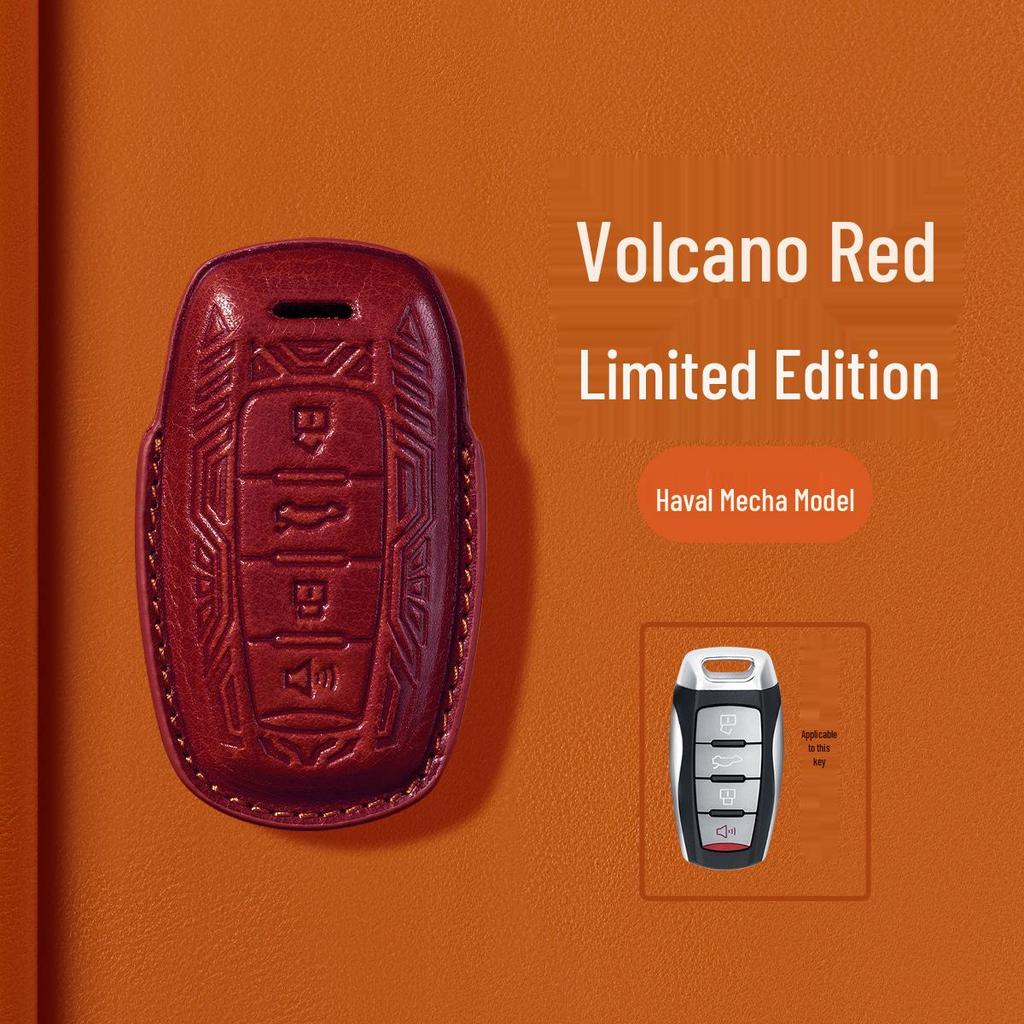 Haval Key Case: Genuine Leather Protective Shell for H6, H6s, H2, M6, H9, Red Rabbit, Big Dog, F7x Models