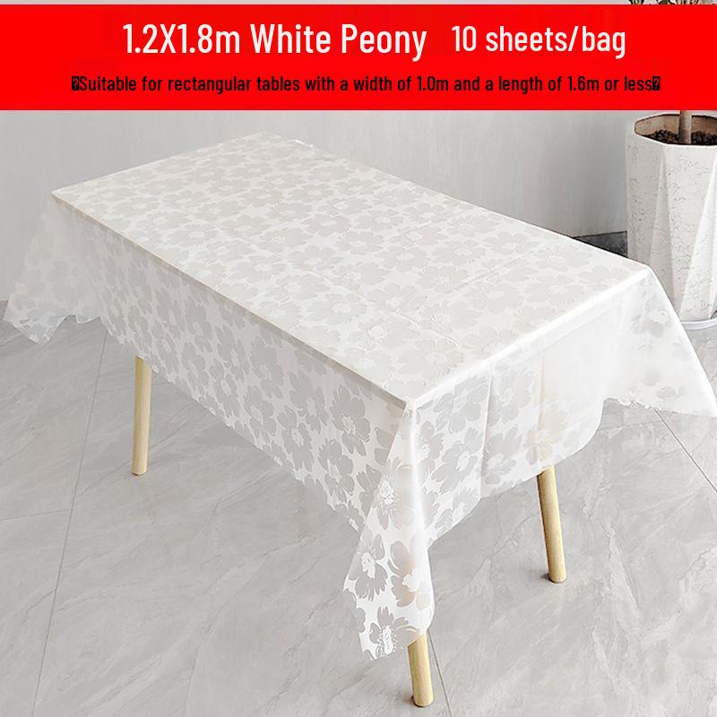 Waterproof Floral Print Tablecloth - Fresh, Rectangular Disposable Cover for Kindergarten Parties