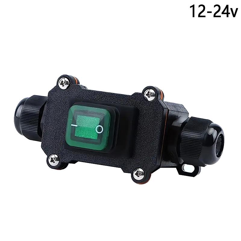 1 szt. Przełącznik kołyskowy 12V/24V/220V Przewód zasilający w linii Przełącznik kołyskowy morski Wodoodporna puszka przyłączeniowa do użytku zewnętrznego Złącze wysokoprądowe