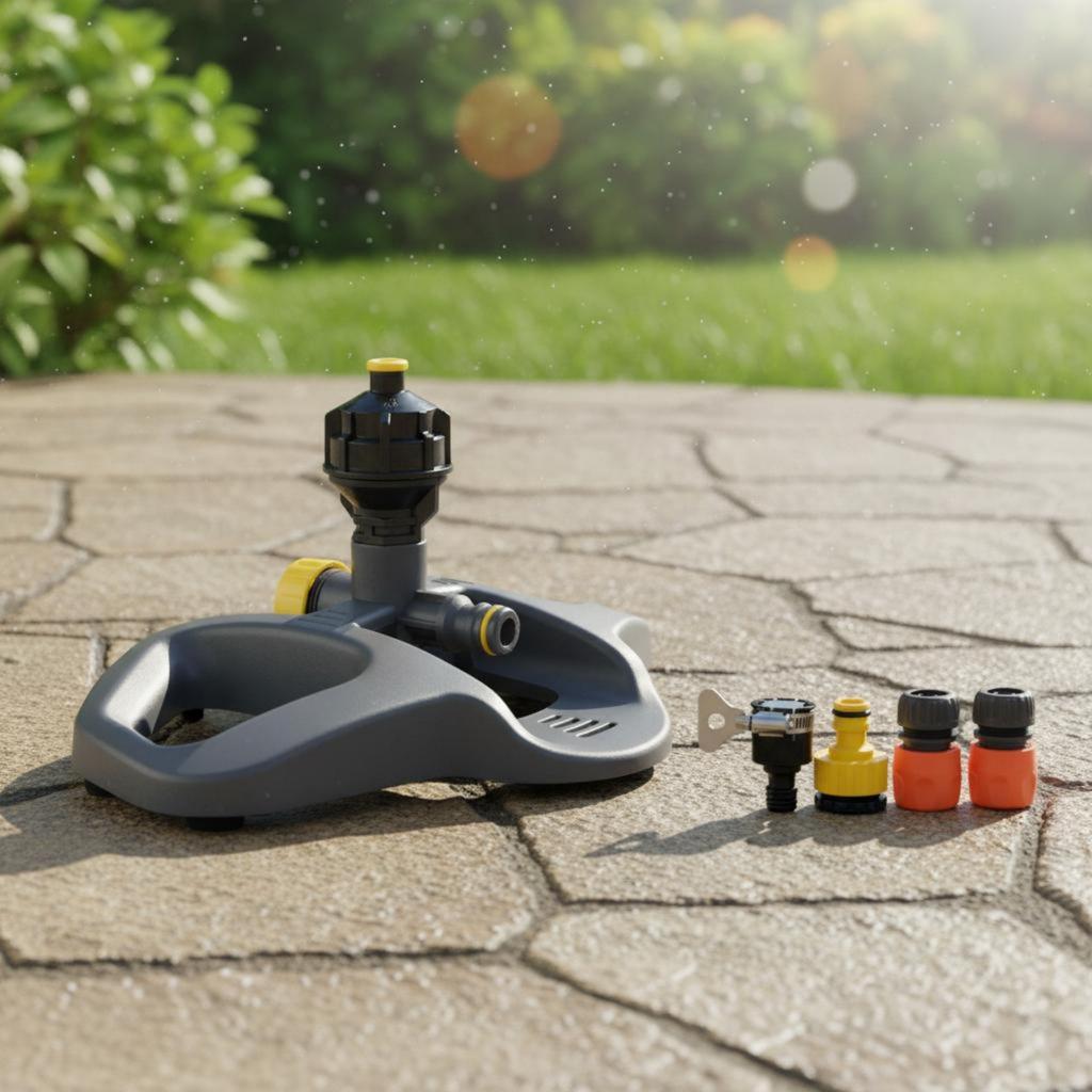 360 Degree Rotating Sprinkler Wide Coverage Automatic Garden Sprinkler Water Spray Spray Head Long-Lasting ABS Plastic Gardening