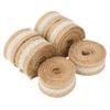 6pcs 2M/Roll Burlap Rolls White Lace Rustic Style Jute Burlap Ribbon Yellow Jute Decorative Ribbon Burlap Lace Ribbon