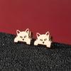 Japanese Small Cat Stud Earrings for Women – Cute Korean Style Animal Accessories