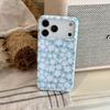 Apple iPhone 17 Pro Max/16 Pro Blue Magnetic Film Case White Floral Design Hearts Girl