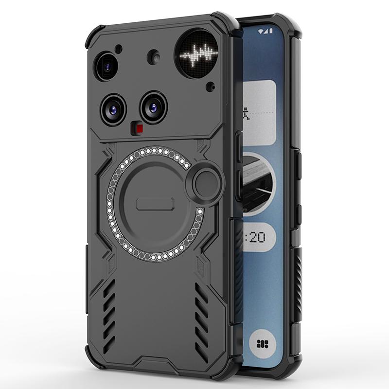 KEYSION Custodia Dissipazione Calore Forata per Nothing Phone 3 Silicone+PC Raffreddamento Magnetico Antiurto Copertura per Telefono per Nothing Phone 3