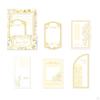 4 Pieces Embossed Notes Journal Decoration Collages Crafts Decorating Creative Elegant Art Scrapbook