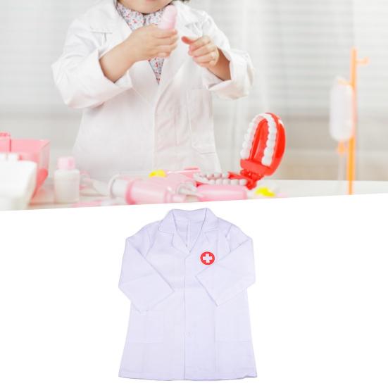 1 Set Isolation Gown Durable Hospital Coat Easy-cleaning Kids Kids Cosplay for Interactive Game