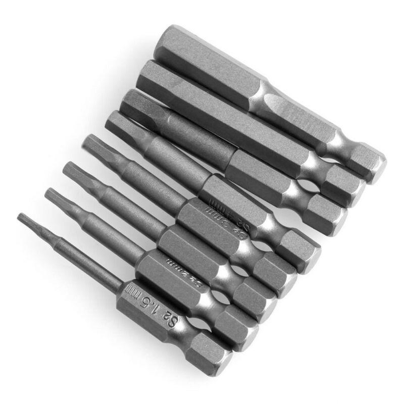 8pcs Hex Key Bits Set Quick Connect Power Drill 1 4 Magnetic Handle