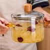 Glass Cooking Soup Pot with Lid Heat-Resistant Borosilicate Glass Cooking Utensils Can Be Used To Cook Soup Milk Instant Noodles