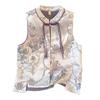 Vest women's embroidered vest vest autumn and winter foreign style top women's vest