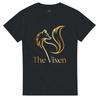 Elegant Fox Silhouette T-Shirt | Minimalist Gold Woodland Animal Tee