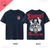 Klassischer Y2K Gothic Style T-Shirt Print Oversized T-Shirt High Street Shirts Gothic Rundhals Baumwoll-Tops Neues Herren Damen T-Shirt