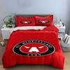 Red background with FC Midtjylland logo. Bedding sets Duvet cover sets Duvet covers Pillowcases(1*Duvet Cover 2*Pillowcases without duvet insert)