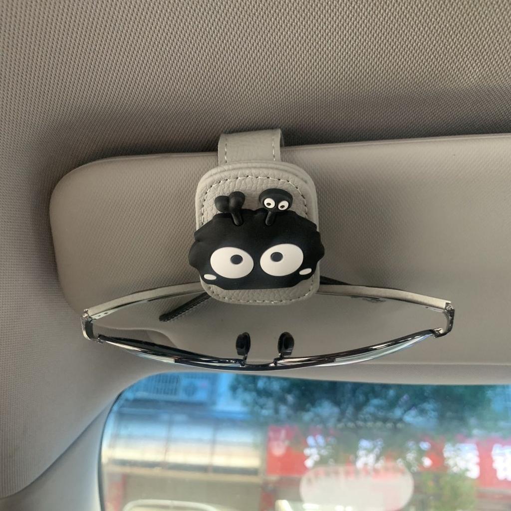 Magnetischer Auto-Sonnenblenden-Brillenclip - Niedlicher Kohleelf, Starke Magnethalterung für Brillen, Autozubehör, Autozubehör Sicherheit Magnetische Befestigung