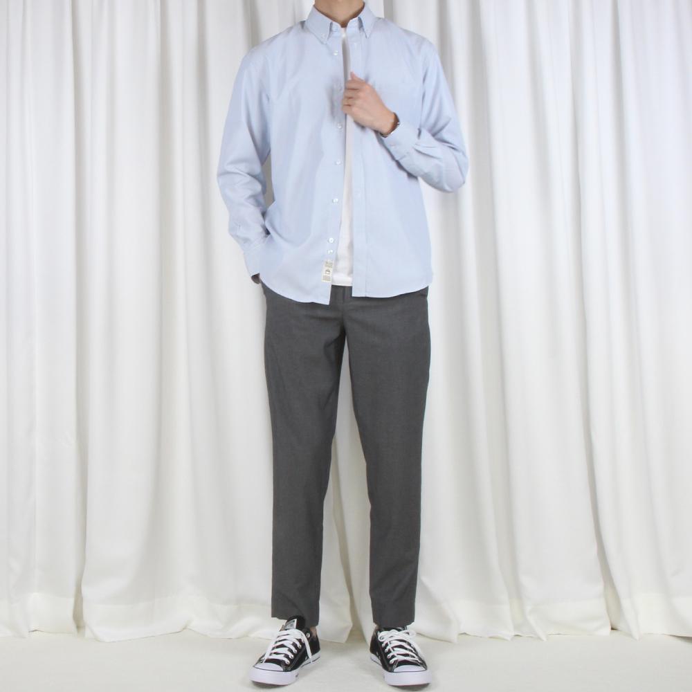The Shirt Studio Navy Hairline Stripe Button-Down Shirt 100