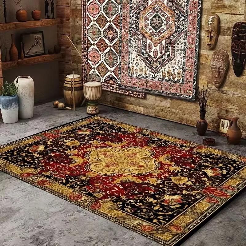 Retro-ethnische Teppiche, türkischer Perserteppich für Wohnzimmer, Nachttisch, Schlafzimmer, Vintage-Bodenmatte, Eingang, Fußmatte, Teppich, großer Teppich