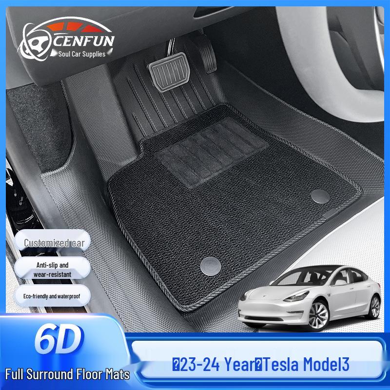 2024 Tesla Model 3 Full Coverage 6D TPE Floor & Trunk Mats