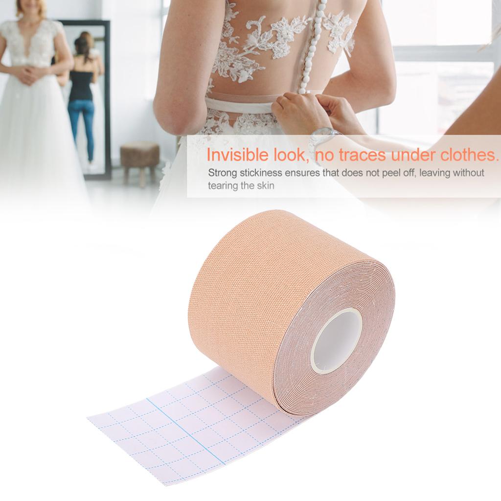 Breathable Breast Lift Tape Waterproof Sweatproof Nipple Cover Breast Tape for Women Girls 5m X 5cm