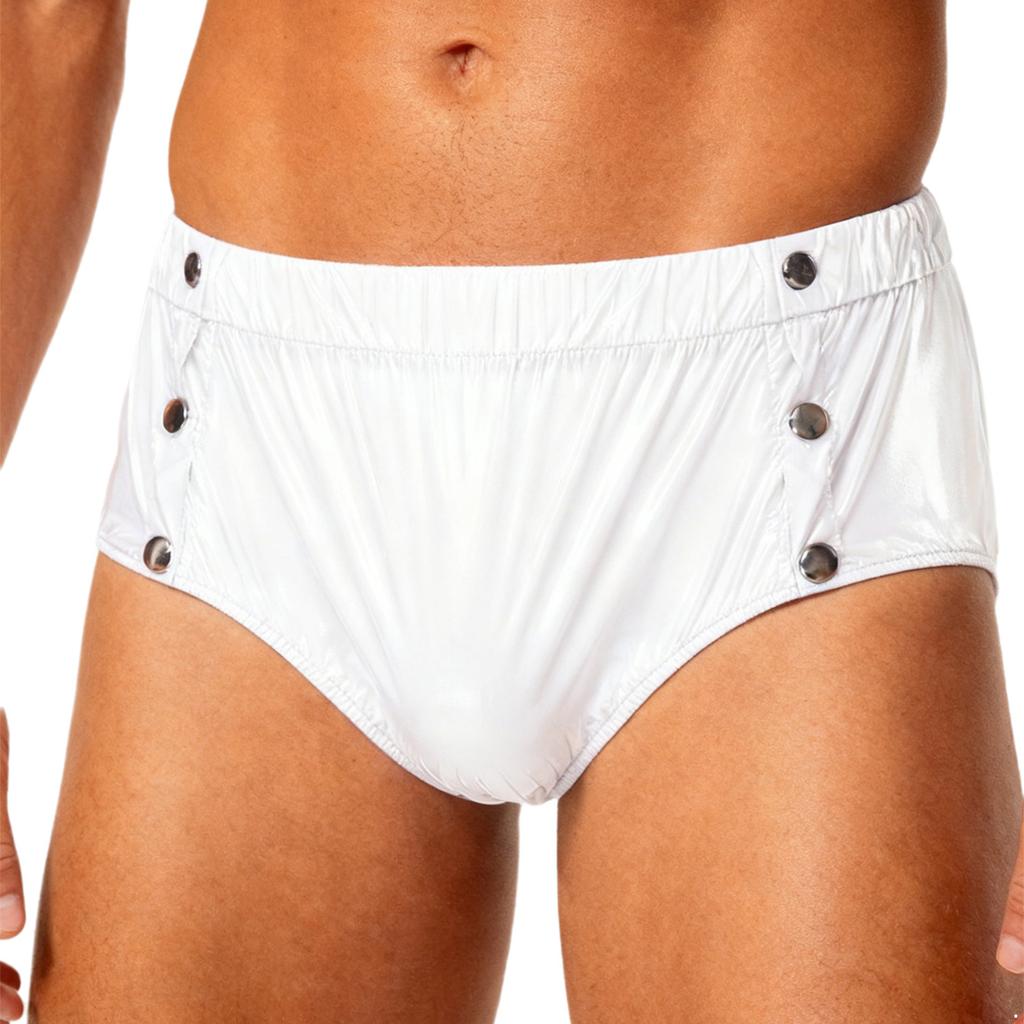 S-3XL Men‘s Waterproof Incontinence Underwear: Side Snap Button & Tear-Away Design, Washable Protective Cover for Elderly Care