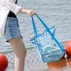 Outdoor Protable Mesh Bag Handbag Kids Toys Storage Bags Swimming Large Beach Bag For Towels Cosmetic Makeup Organizer