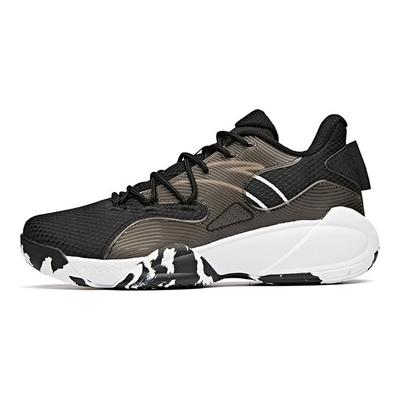 Scarpe da Basket Ammortizzanti Antiscivolo Resistenti Basse Sneakers Uomo Nero Bianco 112111609-2