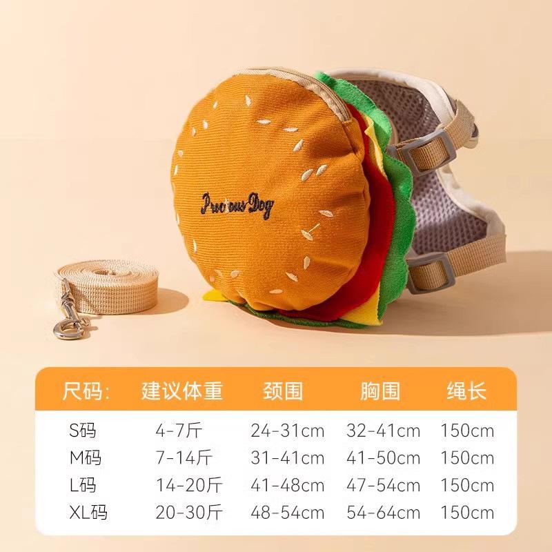 Pet self-backpack leash cute going out dog Bigbear Teddy small dog chest back anti-break free leash