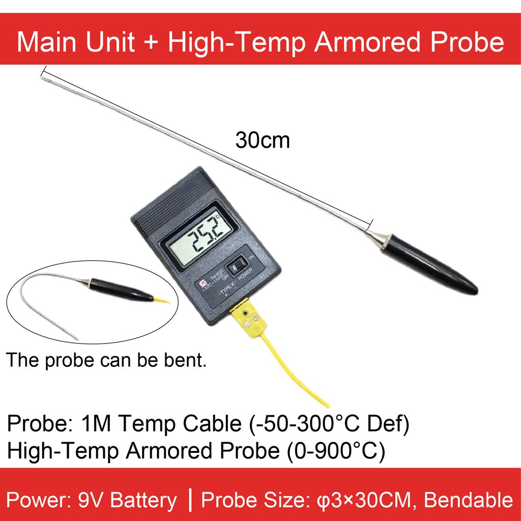 TM902C K-Type Thermocouple Thermometer Industrial Digital Display Temperature Meter High Temp Gauge for Oil Water Dyeing