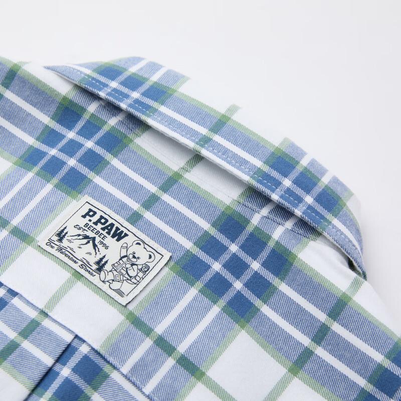 PawinPaw Cartoon Bear Boys' Plaid Shirt