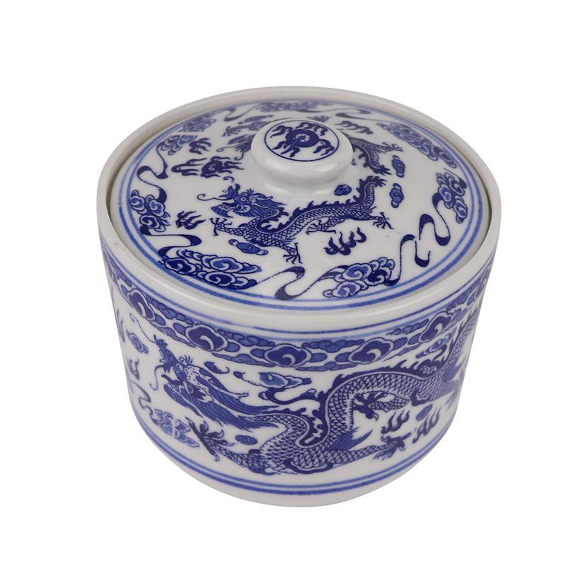 Chinese Porcelain Bird's Nest Ceramic Double Boiler & Steaming Bowl