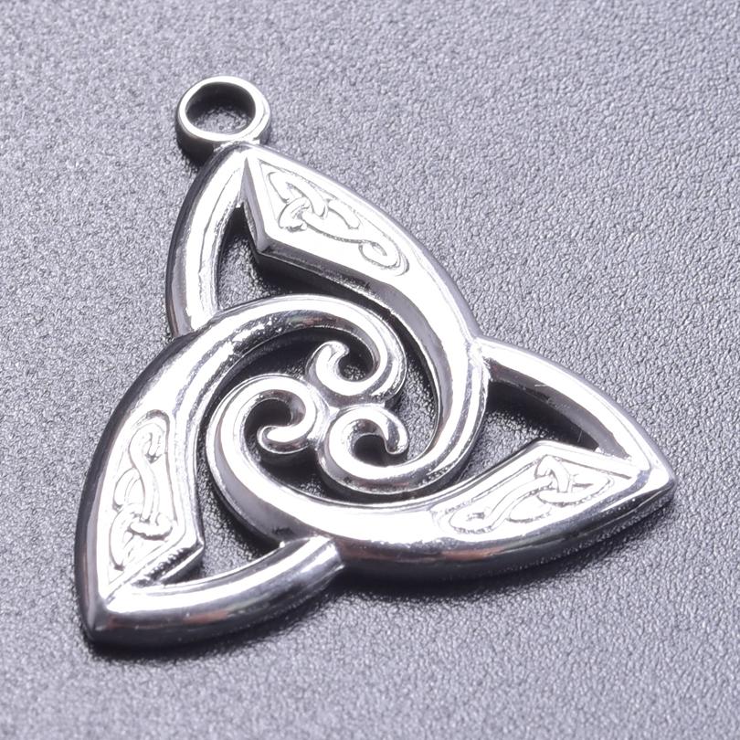 Silver Color Satan Charm Pentagram Star Moon Accessories Witch Celtic Knot No Fade DIY Stainless Steel Charms For Jewelry Making