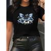 Women'S Casual Short-Sleeve T-Shirt - Featuring an Elegant Butterfly Design, Soft And Breathable, Easy And Relaxed, High Quality,