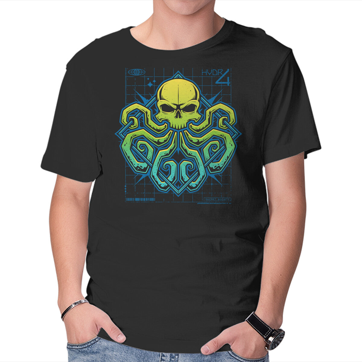 Unisex Crew Neck T-Shirt Secret Society Graphic Short Sleeve Casual Tee XXXL