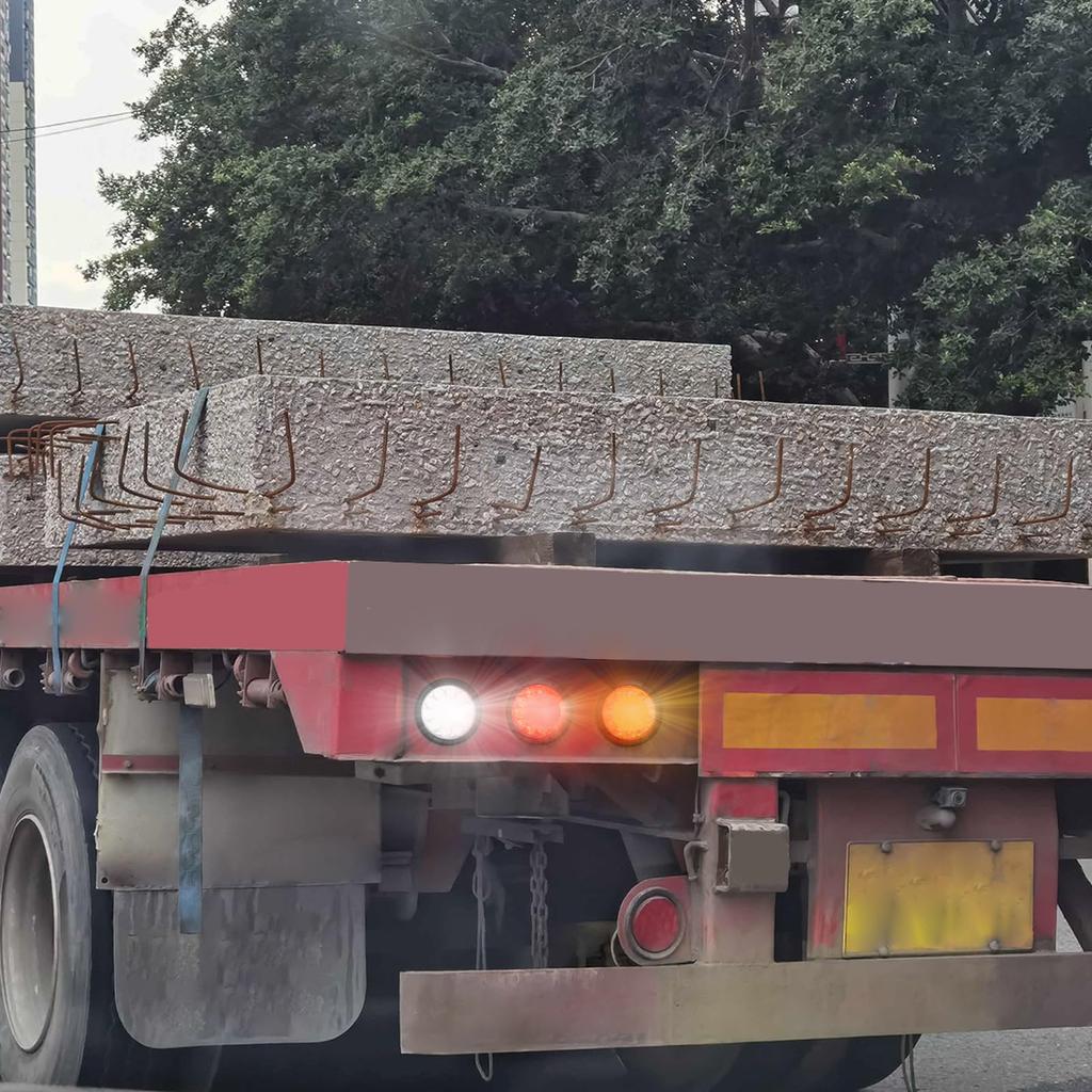 Ygmylandbb LED Truck Tail Trailer Tail with Turn Universal Round for and Set of 2 Lamps, Lights, 12V/24V Compatible, Signals, Shape, Trucks, Trailers,