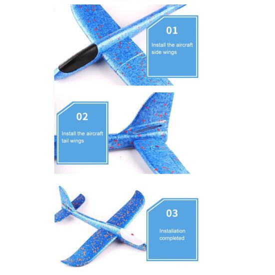 Large Foam Glider with Loop Roll Capability Hand Throw Airplane Toy for Kids Outdoor Flying Toy for Boys Girls Crash-Resistant Outdoor Toy for