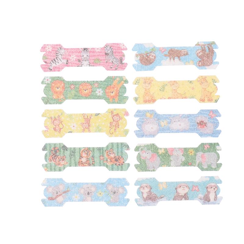 10Pcs Kids Anti-Snore Nose Strips Colorful Breathing Aid For Boys & Girls Hypoallergenic Nasal Tape Fun Animal Prints For Better