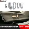 For Subaru Forester SK 2018     Chrome Car Seat Adjustment Switch Button Frame Cover Trim Interior Accessories